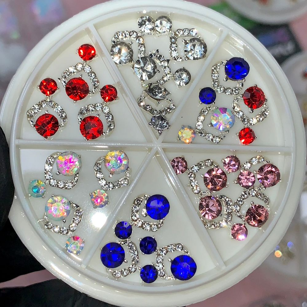 20-piece Christmas 3D nail charms set - 3