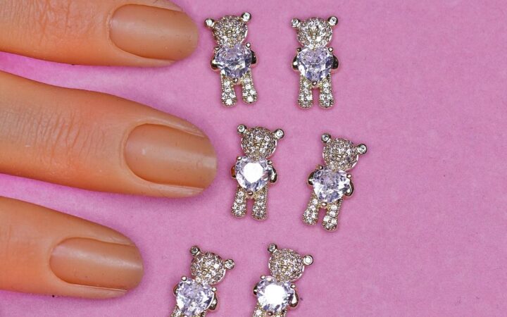 How to Apply Gold Teddy Bear Nail Charms for Pro Results