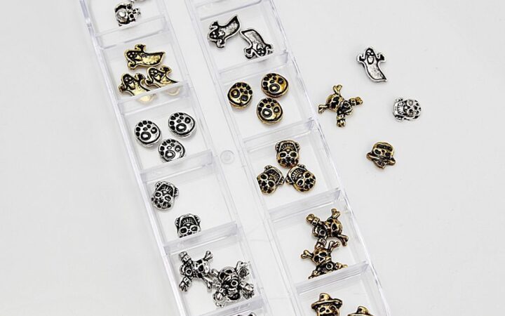 Integrating Metallic Skull Nail Charms into Salon Services
