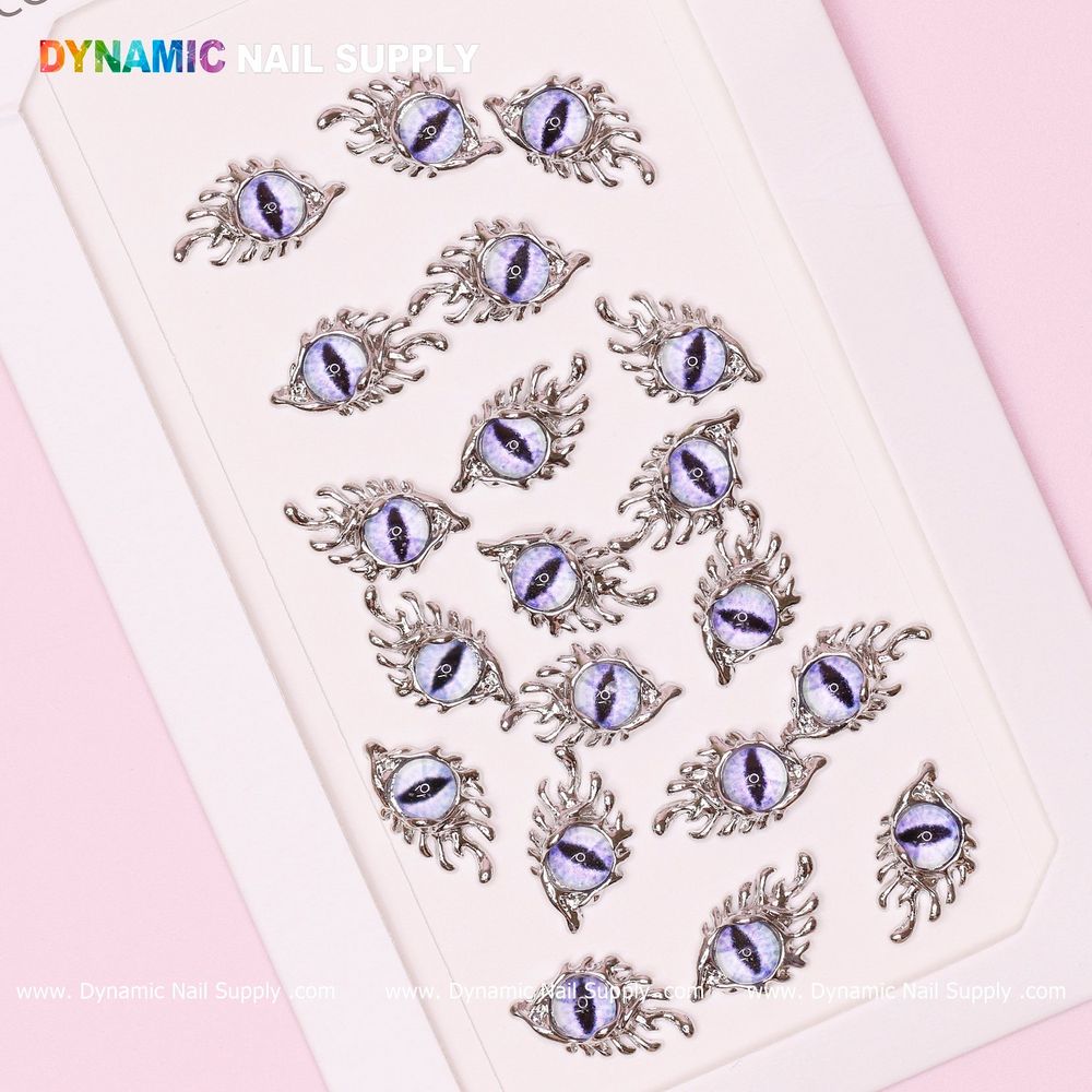 purple eye nail charms set - 3