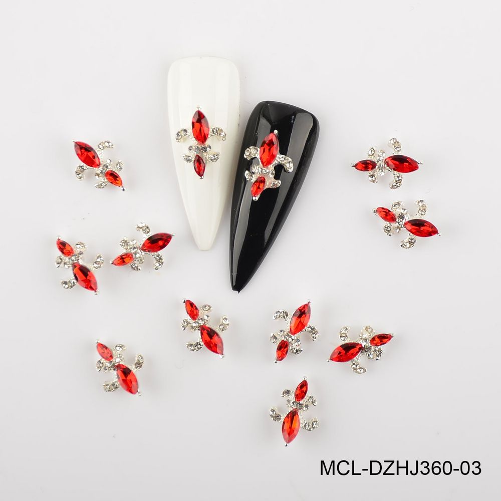 Saint Fleur De Lis nail charms pack - 6